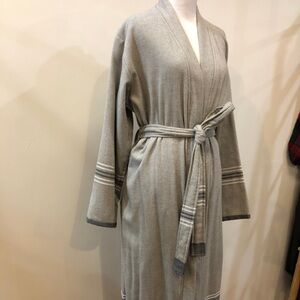 NWT - Unisex Turkish Cotton Grey Spa Bathrobe